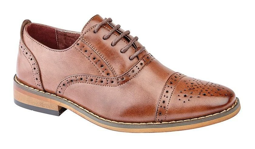 Boys Wedding Shoes Formal Brown Laced First Communion Confirmation