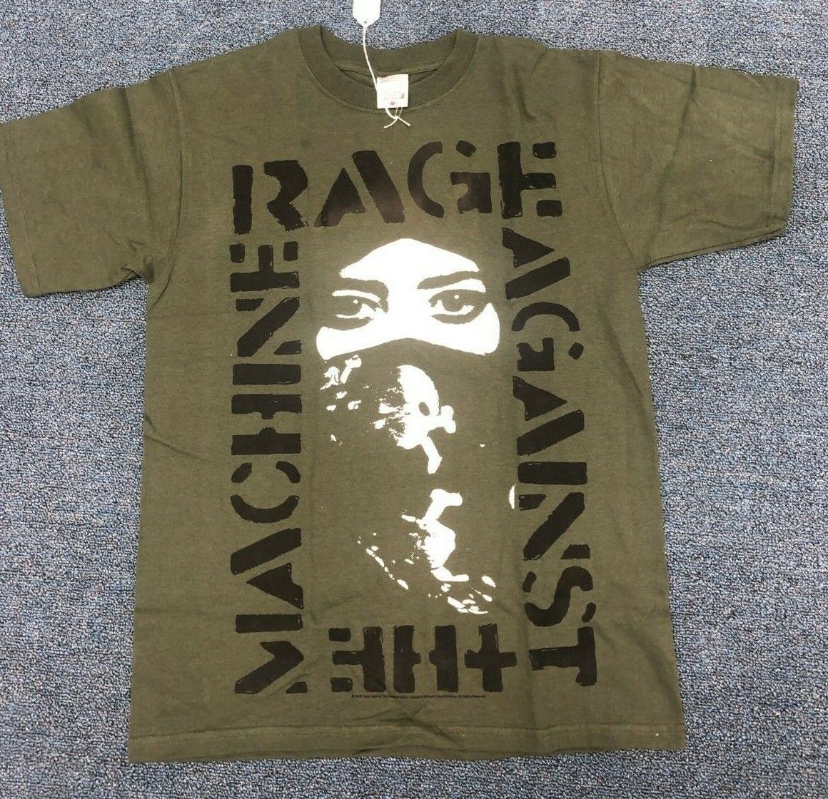 VINTAGE T SHIRT Rage Against The Machine 2006 Olive Green VINTAGE T SHIRT Rage Against The Machine 2006 Olive Green