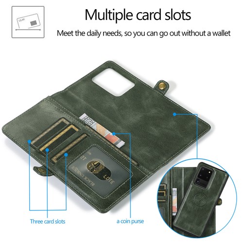 Card Slots Detachable Flip Leather Case for Samsung S25 S24 S23 S22 S21 S20Ultra - Picture 4 of 18