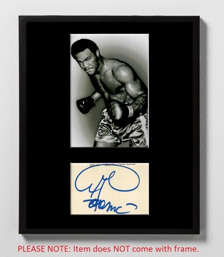George Foreman HAND SIGNED Matted Cut & Photo! Boxing! Grill! Autograph!