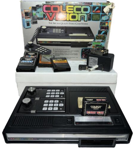 Coleco Vision Complete Console CIB w/ Original Box Inserts & 5 Game Lot Tested