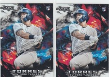 (2) 2018 Gleyber Torres Topps Fire ROOKIE CARD Lot #119 - NY Yankees