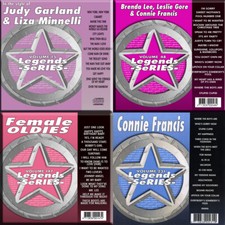 LEGENDS FEMALE OLDIES,CONNIE FRANCIS, BRENDA LEE,jUDY GARLAND KARAOKE 4 CD G