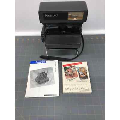 Polaroid One Step Instant Camera w/ Manual & 600 Plus High Speed Color Film