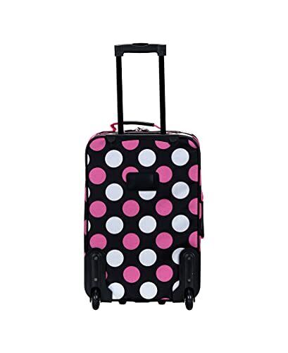 Rockland Escape 4-Piece Softside Luggage Set Telescoping Handles Dot - Picture 2 of 5