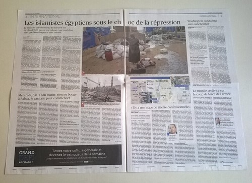 LE FIGARO N°21 471 du 16/08/2013 - MORT DE SLAWOMIR MROZEK / Egypte: 525 morts - Picture 3 of 11