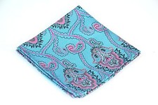 Lord R Colton Masterworks Pocket Square - Trindade Miami Aqua - 75 New