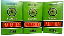 Canarias Serena 3 PACK Yerba Mate  1 Kg Uruguay Brazil (Ship From USA)