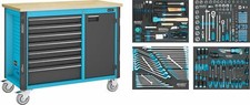 HAZET Mobile work bench 179NW-7/230 Drawers shallow: 6x 76x522x398 mm D