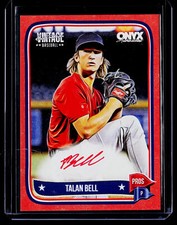 2024 Onyx Vintage Extended #16/25 Red Talan Bell Auto