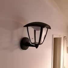 2 garden LED metal Coach Lanterns 240v