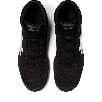 Asics Matflex 7 Wrestling Shoe Black White 1081A051-001 Size Men's