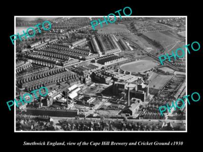 OLD 8x6 HISTORIC PHOTO OF SMETHWICK ENGLAND THE BREWERY & CRICKET GROUND 1930
