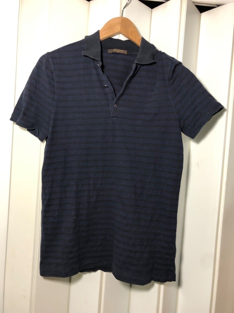 Louis Vuitton Polo Shirt Black Purple and Blue Striped | eBay