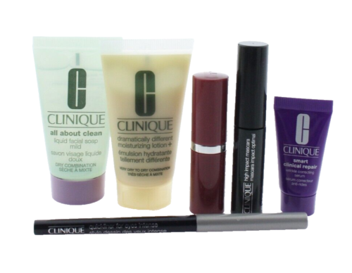 Clinique 6-Pc. Skincare Makeup Travel Deluxe Sample Gift Set - SEALED