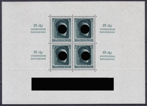 Reich Tedesco Blocco 9 ** Promozione Culturale, Nuovo