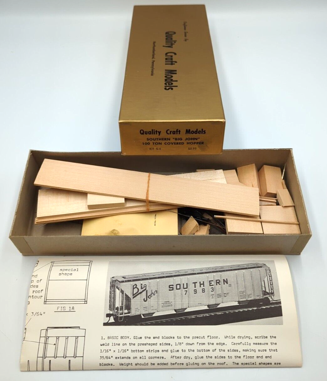 Quality Craft Models S-5 Southern Big John 100 Ton Covered Hopper Wood ...