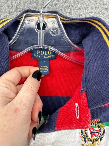 Polo Ralph Lauren Boys 7 Classic Fit Yacht Club Short Sleeve Polo Shirt - Picture 5 of 12