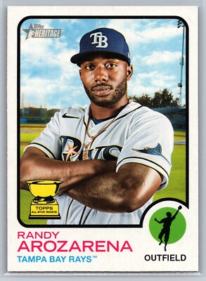 2022 Topps Heritage #55 Randy Arozarena (All-Star Rookie Cup) Rays Baseball Card