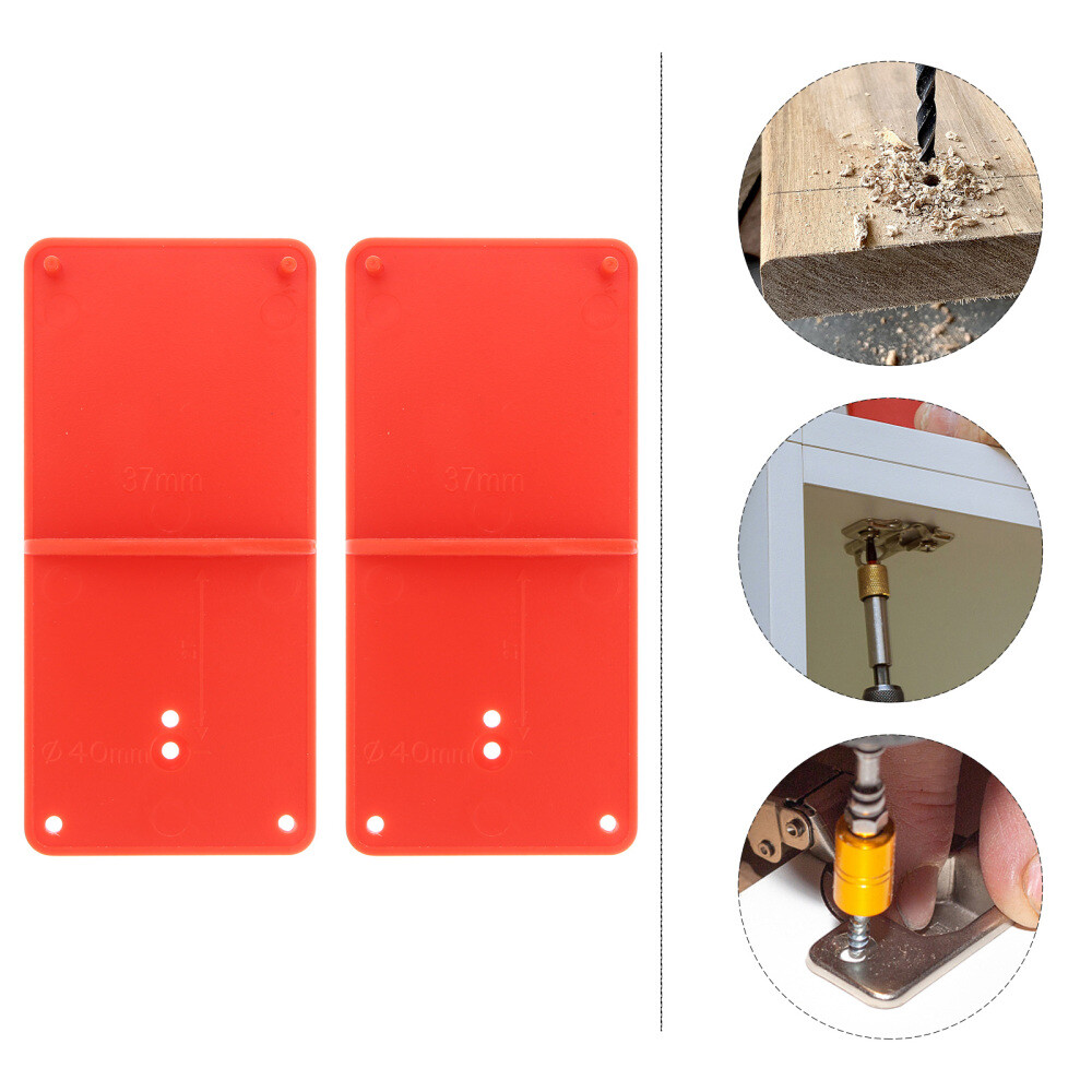 2 Pcs Hole Locator Door Hinge Installation Woodworking Drilling Tool