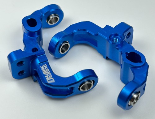 Bloque de rueda de aluminio CNC RC10B7 Dhawk azul para equipo asociado B7 B7D - Imagen 4 de 9
