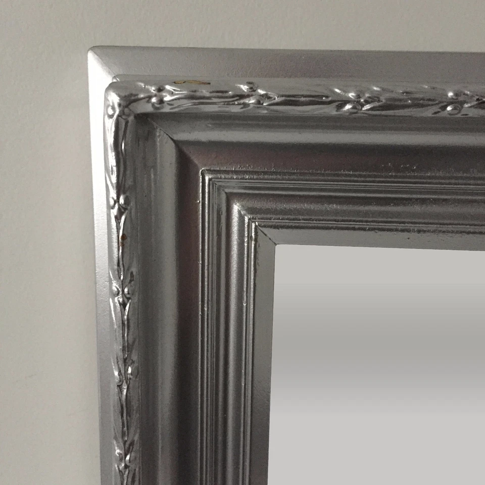 Transitional Picture Frame Silver Wall Mirror 25 in. x 29 in. New Glass - Image 3 of 4