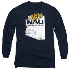 NAU Adult Long Sleeve T-Shirt State Shape, Navy, S-3XL