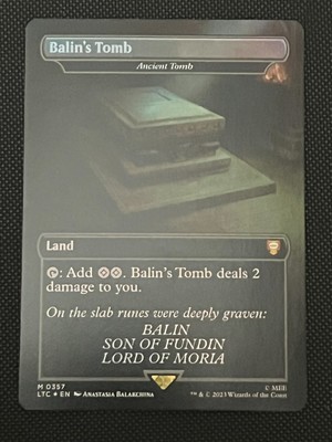 Balin s Tomb Borderless Foil NM | LOTR Tales of Middle-earth Commander MTG