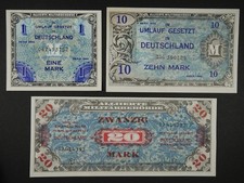 1, 10 + 20 Mark 1944 Allied Military Authority Germany | aUNC | AMB-2a-4c-5d