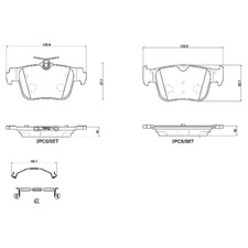Satz Bremsbeläge Bremsklötze hinten für Skoda Octavia 4 NX3 NX5 Superb | 2451