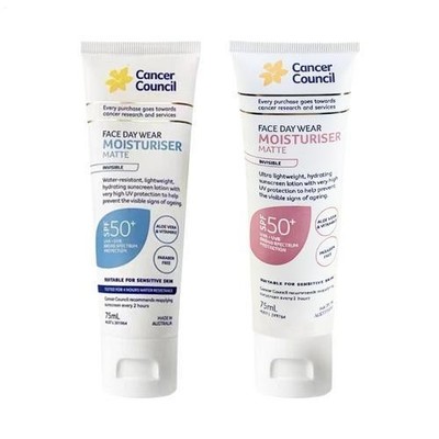 Cancer Council Feuchtigkeitscreme, matt, wasserbeständig, Sonnenschutz SPF 50+,