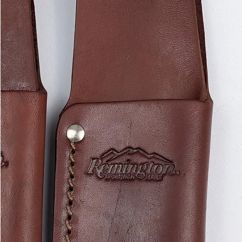 Funda de cuchillo de cuero marrón Remington Sportsman Series Foto 3 de 4