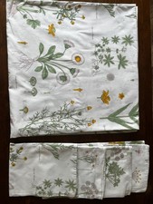 IKEA STRANDKRYPA Duvet Cover Set Double 4 pillowcases Floral Botanical Cotton