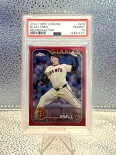 BLAKE SNELL 2024 TOPPS CHROME #218 True red Refractor GIANTS /5 - PSA 10