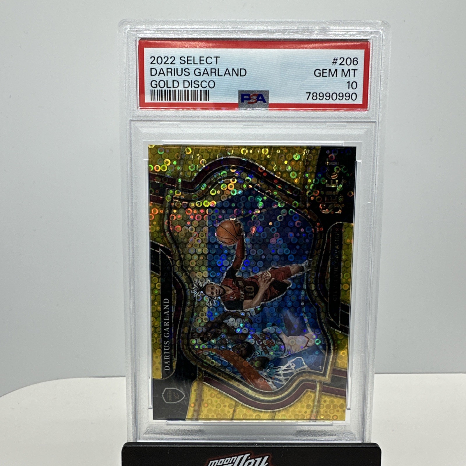 2022-23 Panini Select Darius Garland Courtside Gold Disco Prizm #6/10 PSA 10