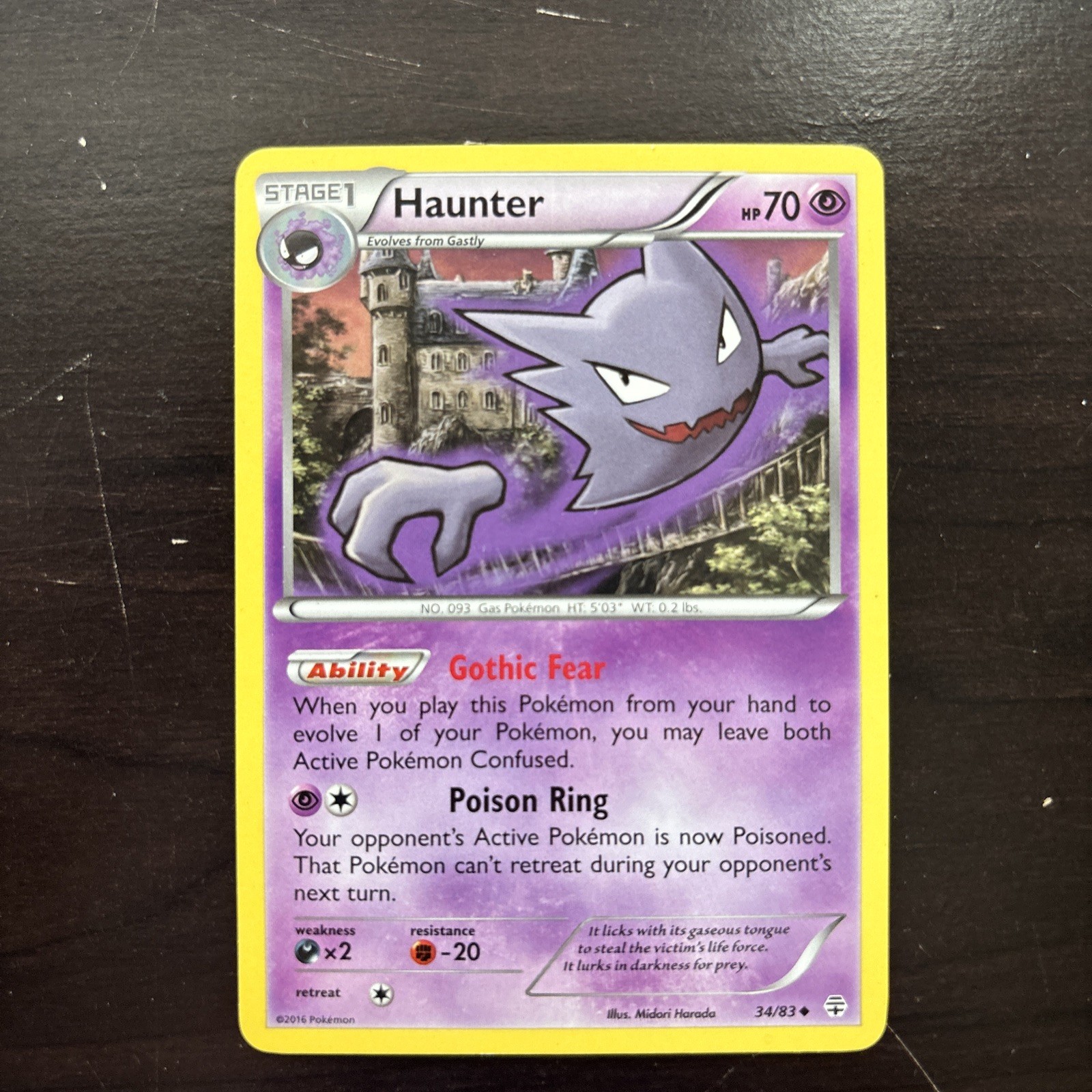 Haunter 34/83 Generations Uncommon Pokemon TCG LP