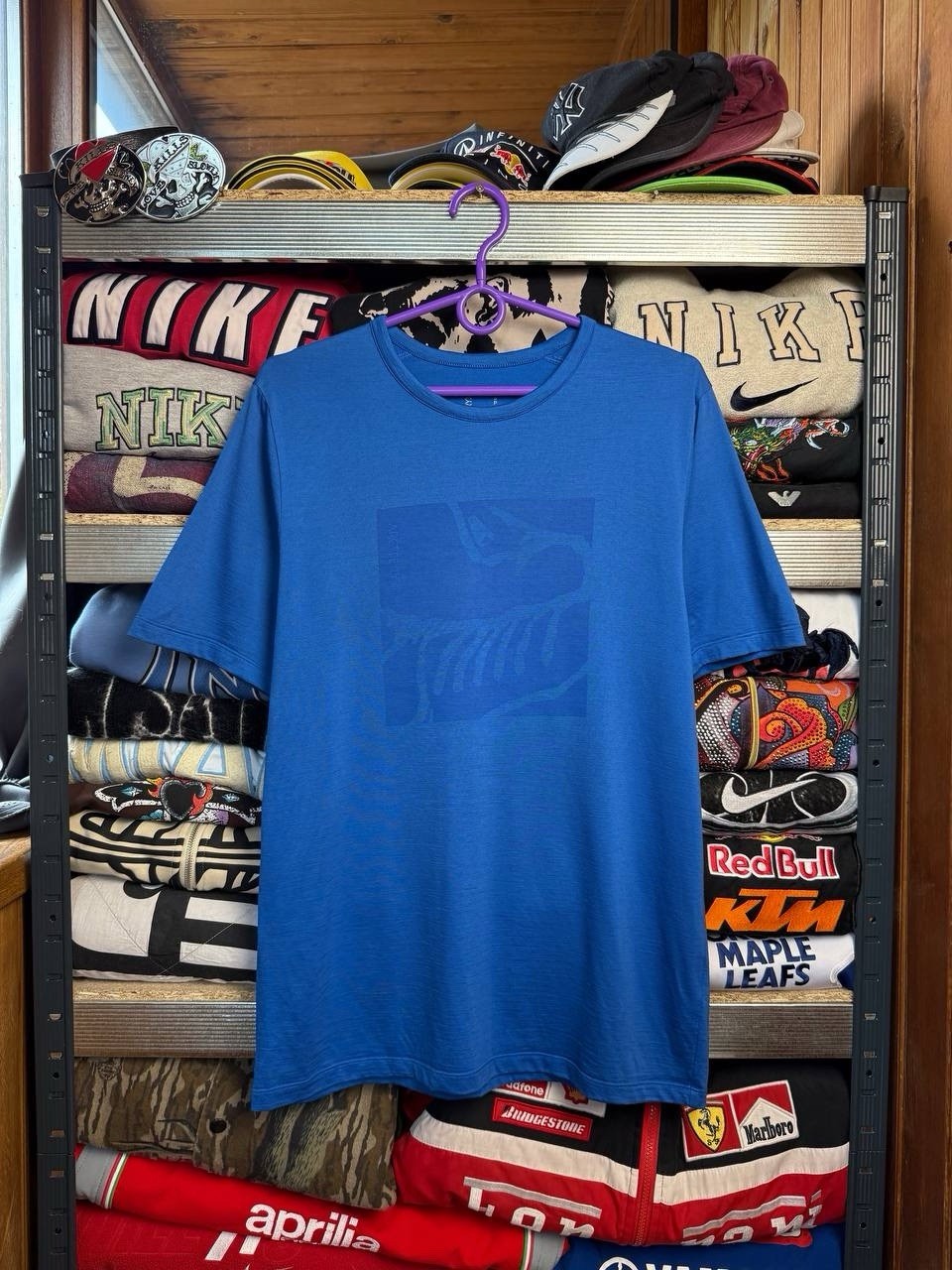 ARC'TERYX T shirt vintage Arcteryx uomo taglia small invecchiata grande logo manica corta blu