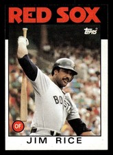 1986 Topps #320 Jim Rice Card Boston Red Sox