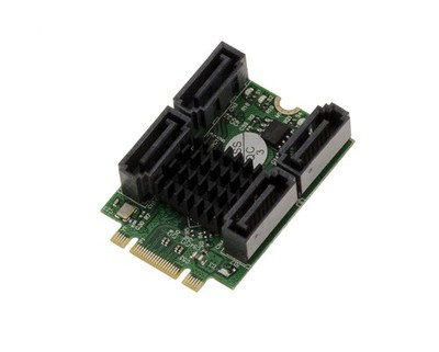 M.2 (M2 NGFF) PCIe M oder B+M Key 4 Port SATA 6G Raid 0 1 10 Marvel 88SE9230 Karte