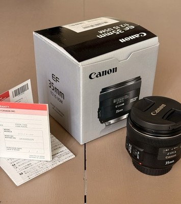 Canon EF 35mm f/2 IS USM Lens Image Stabilizer Ultrasonic Auto/Manual Focus