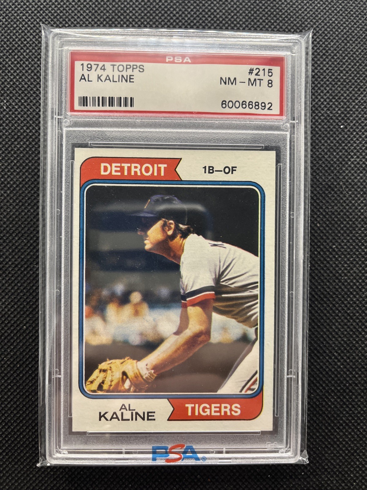 AL KALINE 1974 Topps #215. Detroit Tigers Hall Of Famer. PSA 8