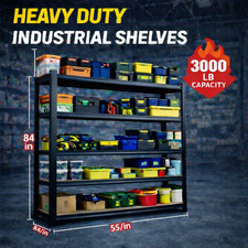 HEAVY DUTY Storage Shelving Unit Rack 5 Tier 84 inch Adjustable Garage Steel