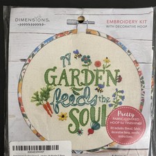 Cross Stitch Dimensions The Garden Feeds The Soul Gardening Needlework Needle