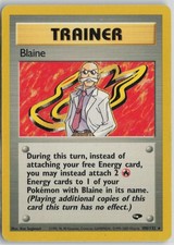 Blaine 100/132 Rare Gym Challenge Pokemon Unlimited Moderately Played on eBay