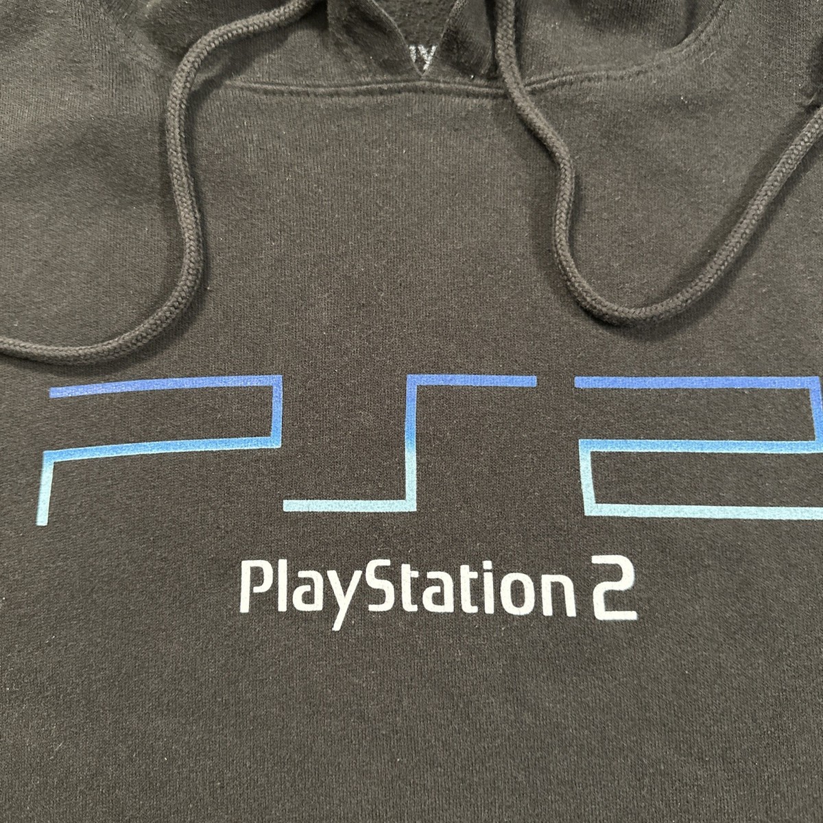 VINTAGE Sony Playstation Sweatshirt Hoodie SMALL Black PS2 Logo