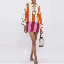 CALA DE LA CRUZ Bengal Multi Siena Dress $450 inspired