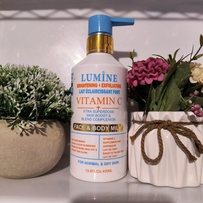 Lumine Brightening & Exfoliating Vit. C Face & Body Lotion. Blend Complexion