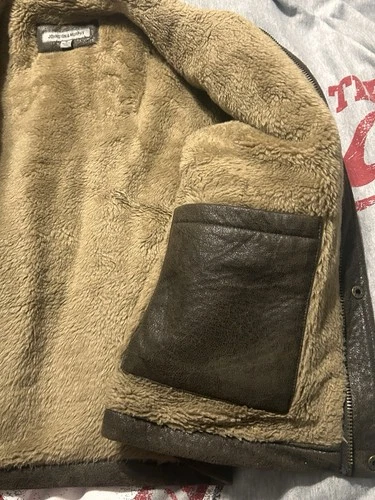 Vintage Johnston & Murphy Faux Suede Vest Men's Size M Sherpa Fleece Lined image 7