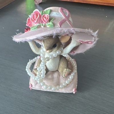 Hamilton Gifts Promise of a Cure Hat's Off to a Cure Resin Mouse Figurine 3174D