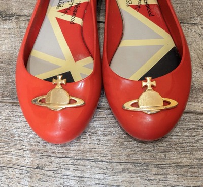 Vivienne Westwood Anglomania + Melissa Ballet Flats Red Size 6